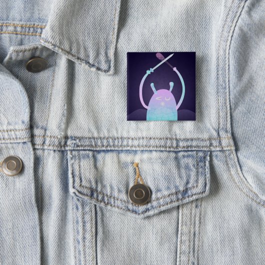 Niedlich Little Blue Monster Button (Beispiel)