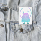 Niedlich Little Blue Monster Button (Insitu)