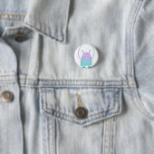 Niedlich Little Blue Monster Button (Beispiel)