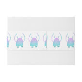 Niedlich Little Blue Monster Einladungsbanderole (Rückseitenbeispiel)