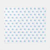 Niedlich Little Blue Monster Fleecedecke (Vorderseite (Horizontal))