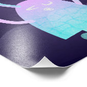 Niedlich Little Blue Monster Fotodruck (Ecke)