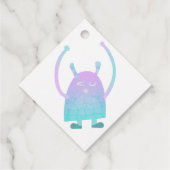 Niedlich Little Blue Monster Geschenkanhänger (Rückseite)