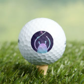 Niedlich Little Blue Monster Golfball (Insitu T-Shirt)