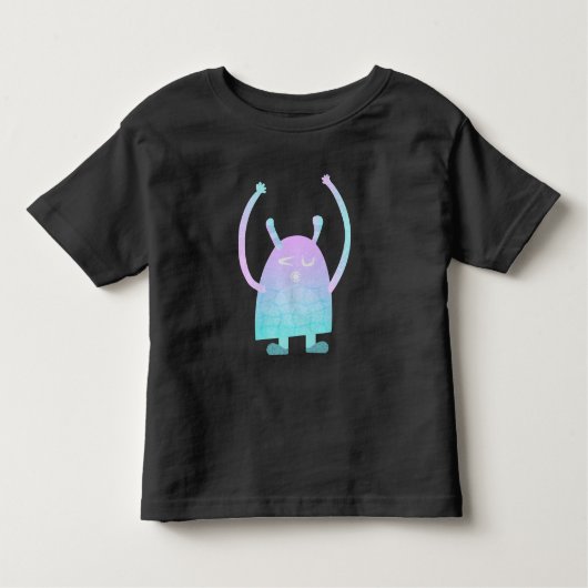 Niedlich Little Blue Monster Kleinkind T-shirt (Vorderseite)