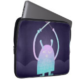 Niedlich Little Blue Monster Laptopschutzhülle (Vorne Rechts)
