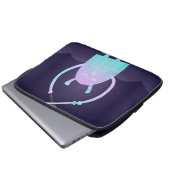 Niedlich Little Blue Monster Laptopschutzhülle (Vorne Knopf)