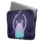 Niedlich Little Blue Monster Laptopschutzhülle (Vorderseite Links)