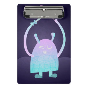 Niedlich Little Blue Monster Mini Klemmbrett