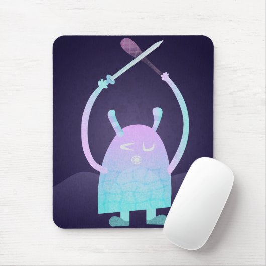 Niedlich Little Blue Monster Mousepad (Mit Mouse)