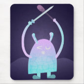 Niedlich Little Blue Monster Mousepad (Vorne)