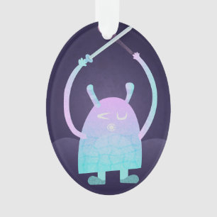 Niedlich Little Blue Monster Ornament
