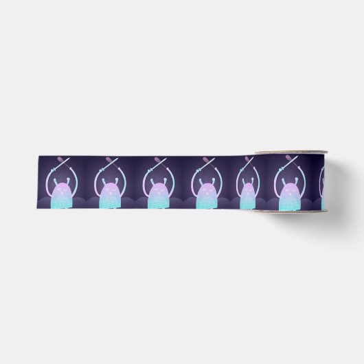 Niedlich Little Blue Monster Ripsband (Vorderseite)