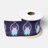 Niedlich Little Blue Monster Satinband (Spule)