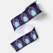 Niedlich Little Blue Monster Satinband (Rückseite)
