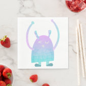 Niedlich Little Blue Monster Serviette (Beispiel)