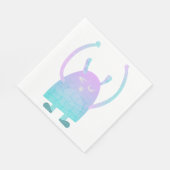 Niedlich Little Blue Monster Serviette (Ecke)