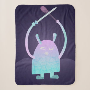 Niedlich Little Blue Monster Sherpadecke