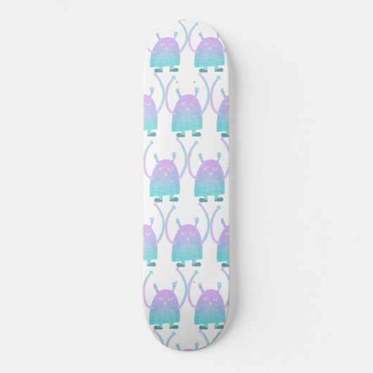 Niedlich Little Blue Monster Skateboard (Vorderseite)