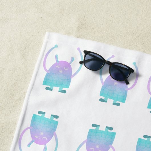 Niedlich Little Blue Monster Strandtuch (Beispiel)