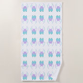 Niedlich Little Blue Monster Strandtuch (Vorderseite)