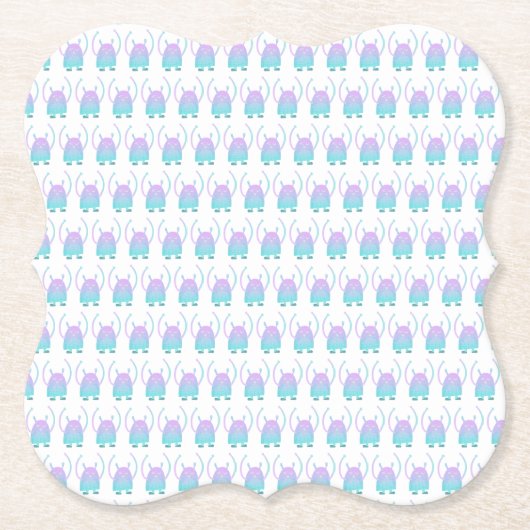Niedlich Little Blue Monster Untersetzer (Vorderseite)