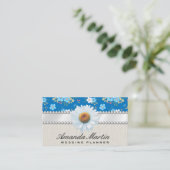 Niedlich Little Blue White Blume Visitenkarte (Stehend Vorderseite)