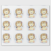 Niedlich Little Boho Lion Baby Boy Dusche Geschenkpapier (Flach)