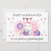 Niedlich Little Boo Baby Ghost 1. Halloween-Card Ankündigung (Vorderseite)