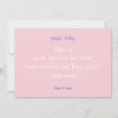 Niedlich Little Boo Baby Ghost 1. Halloween-Card Ankündigung (Rückseite)