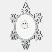 Niedlich Little Boo Basic Clean Schneeflocken Zinn-Ornament (Rechts)