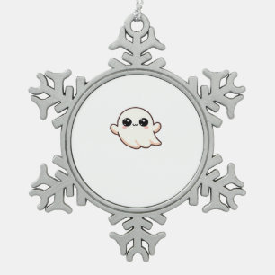 Niedlich Little Boo Basic Clean Schneeflocken Zinn-Ornament