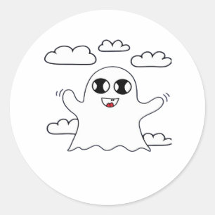 Niedlich Little Boo Creative Style Runder Aufkleber