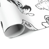 Niedlich Little Boo Ghost Bat Kids Halloween Geschenkpapier (Rolleneckpunkt)