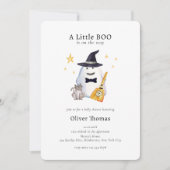 Niedlich Little Boo Ghost Hollaween Boy Baby Dusch Einladung (Vorderseite)