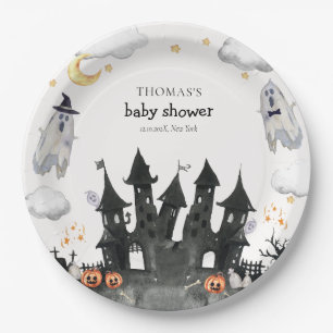 Niedlich Little Boo Ghost House Babydusche Pappteller