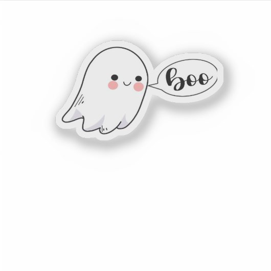 Niedlich Little Boo Grafik Coole Ästhetik Aufkleber (Vorderseite)