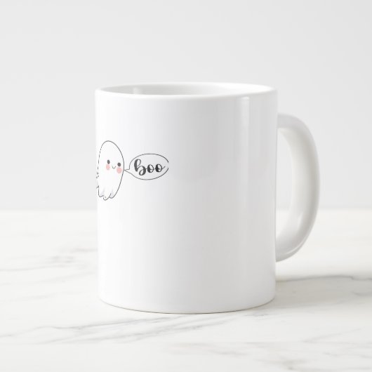 Niedlich Little Boo Grafik Coole Ästhetik Jumbo-Tasse (Vorderseite Rechts)