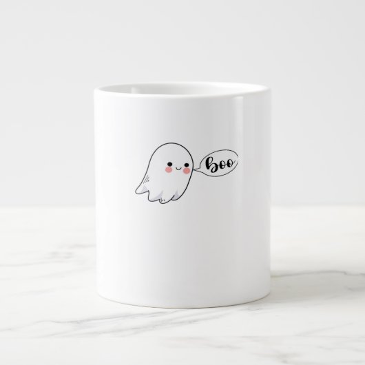 Niedlich Little Boo Grafik Coole Ästhetik Jumbo-Tasse (Vorderseite)