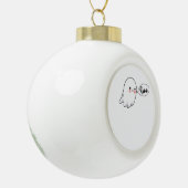 Niedlich Little Boo Grafik Coole Ästhetik Keramik Kugel-Ornament (Links)