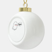 Niedlich Little Boo Grafik Coole Ästhetik Keramik Kugel-Ornament (Rechts)