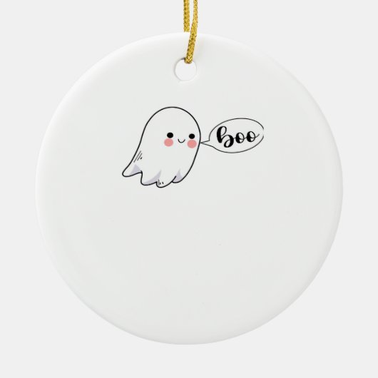 Niedlich Little Boo Grafik Coole Ästhetik Keramik Ornament (Vorne)