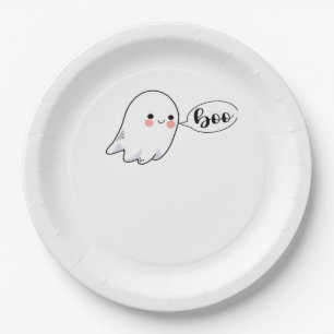 Niedlich Little Boo Grafik Coole Ästhetik Pappteller