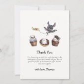 Niedlich Little Boo Halloween cupcake Babydusche Dankeskarte (Vorderseite)