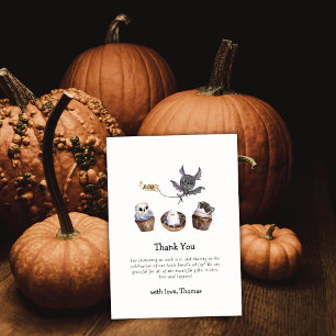 Niedlich Little Boo Halloween cupcake Babydusche Dankeskarte