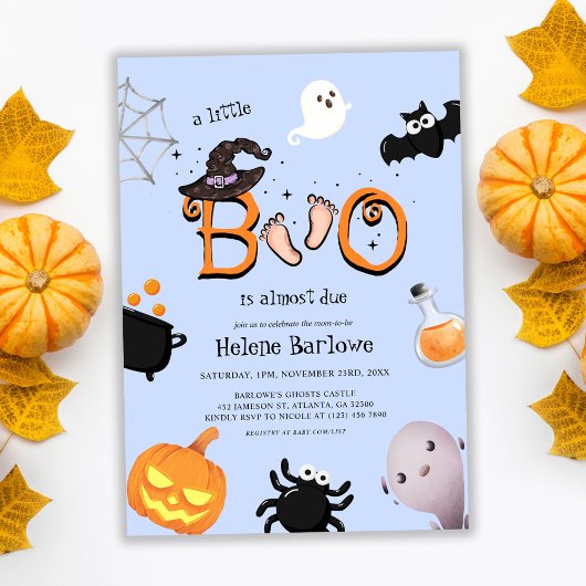Niedlich Little Boo Halloween Kinderdusche Einladung