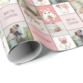 Niedlich Little Boo Multi Foto Pink Ghost Baby Geschenkpapier (Rolleneckpunkt)