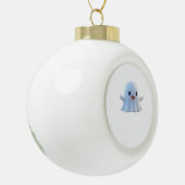 Niedlich Little Boo Retro Graphic Keramik Kugel-Ornament (Links)