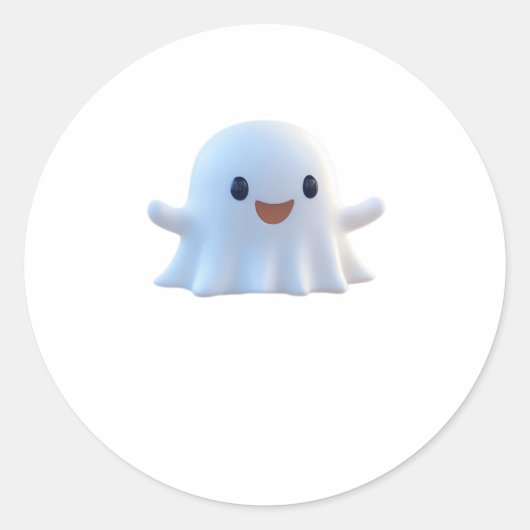 Niedlich Little Boo Retro Graphic Runder Aufkleber (Vorderseite)