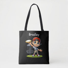 Niedlich Little Boy Playing Disk Golf Personalisie Tasche